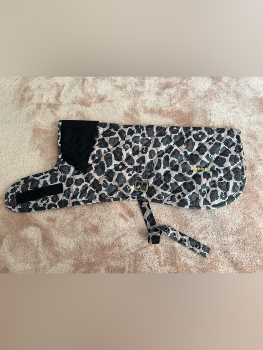 NWT Barbour Boulevard Quilted Dog Coat, Animal Print, Size M